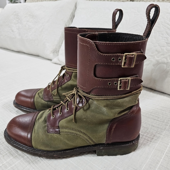 RARE Dr Martens Ferdinand Cavalry Boots Analine Leather Caribean Wax Sz 14 - Picture 5 of 15